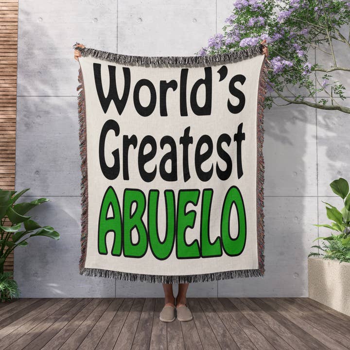 3dRose - Wholesale Throw Blanket - 3dRose, World’s greatest Abuelo, Green, Blanket2