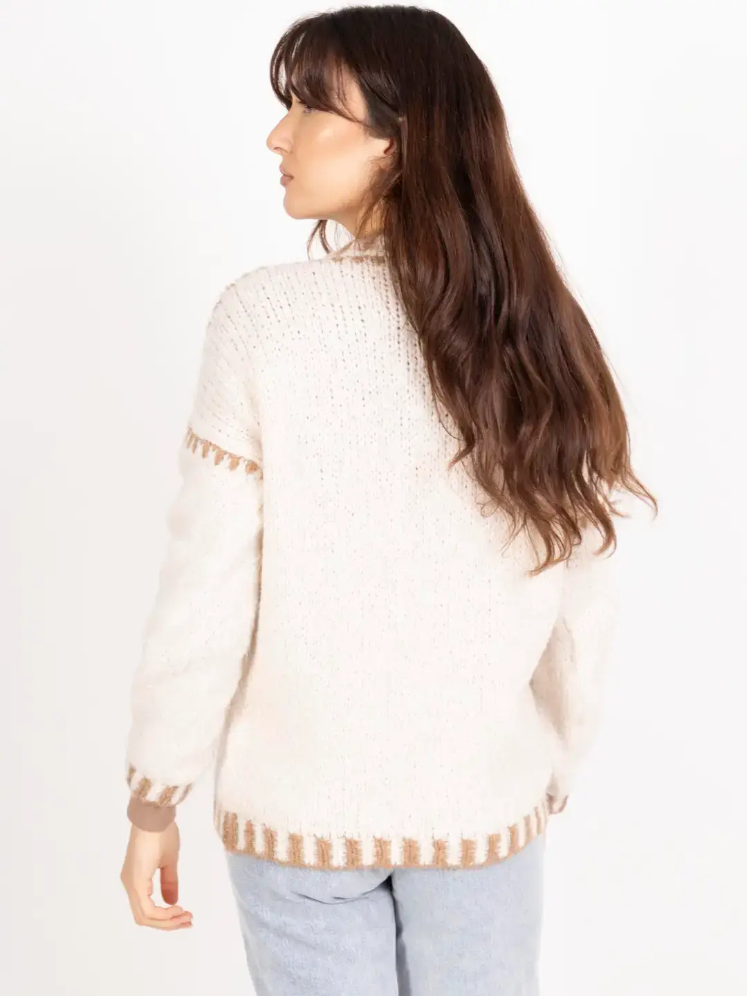 Pépouz' Paris - Wholesale Knit Sweater - Women's - Soft two-tone knit sweater PP25163