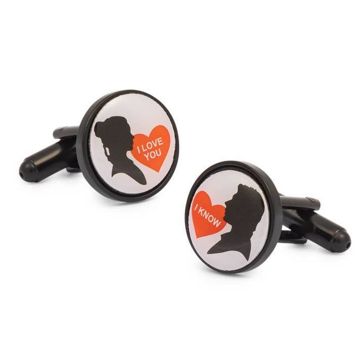 I Love You I Know bryllups manchetknapper, S Wars skjortemanchetknapper for engroshandel hos Beclosetoyou