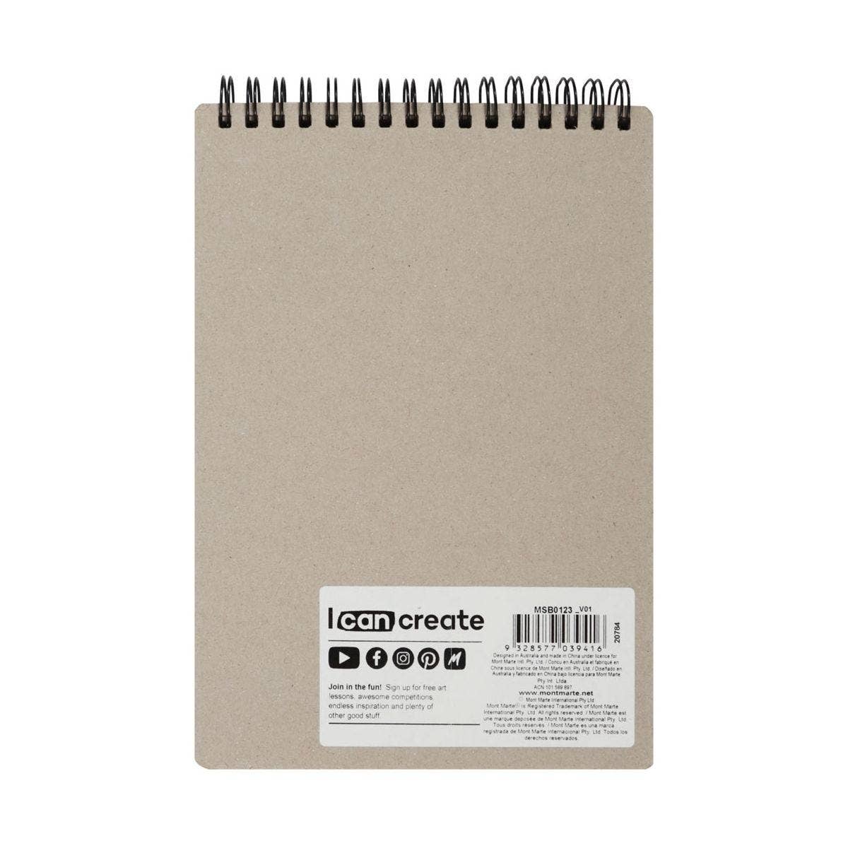 Mont Marte Usa, Inc. - Vente Carnets de croquis - Livre d'aquarelle Discovery A5 (5,8 x 8,3 pouces) 30 feuilles 190 g/m²4