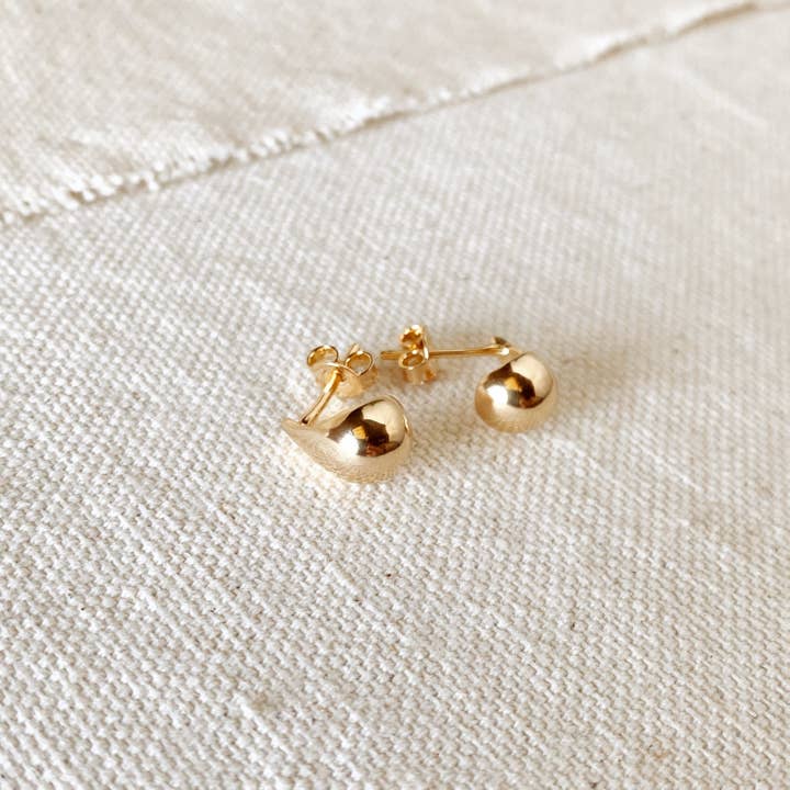 GoldFi - Wholesale Stud/Post Earrings - 18k Gold Filled Teardrop Stud Earrings