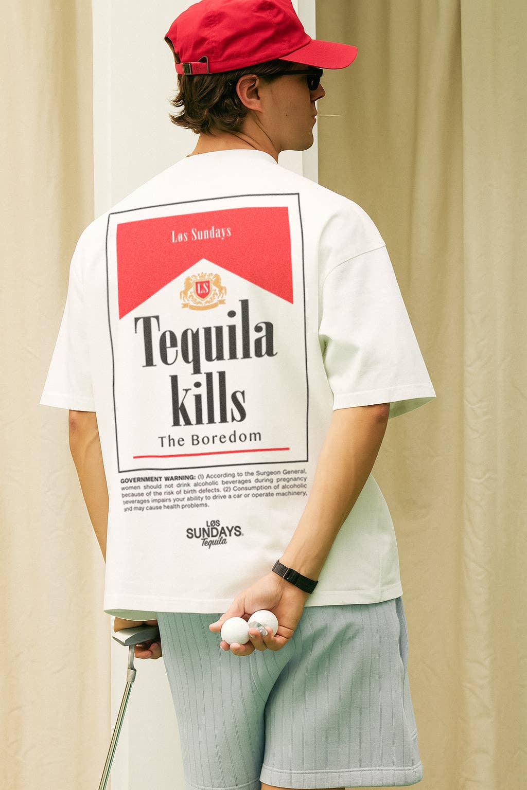 Los Sundays Tequila – Großhandel T-Shirt mit Siebdruck – Unisex – Die Kills Zwei - Blanc White5