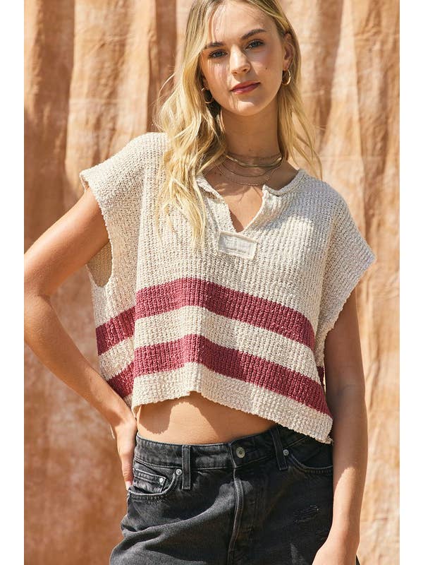 ILLA ILLA - Wholesale Knit Sweater - Women's - Striped Sleeveless Sweater7