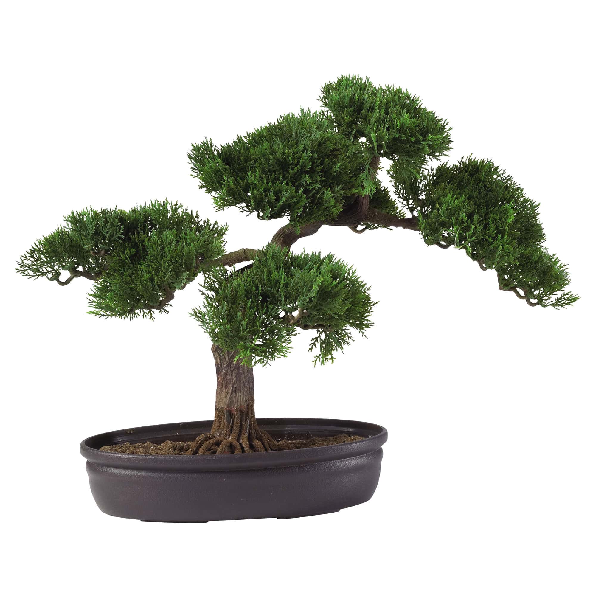 Silk Flower Depot - Wholesale Artificial Plant - 16" Cedar Bonsai Tree0