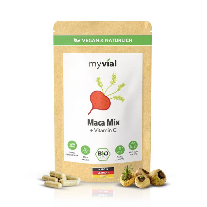 myvial – Großhandel Nahrungsergänzungsmittel/Vitamin zum Einnehmen – Bio Maca Mix Kapseln