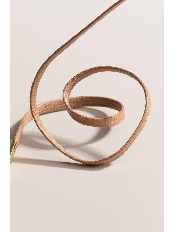 Senkels – wholesale Skosnören - Unisex – Taupe | Platta vaxade snören