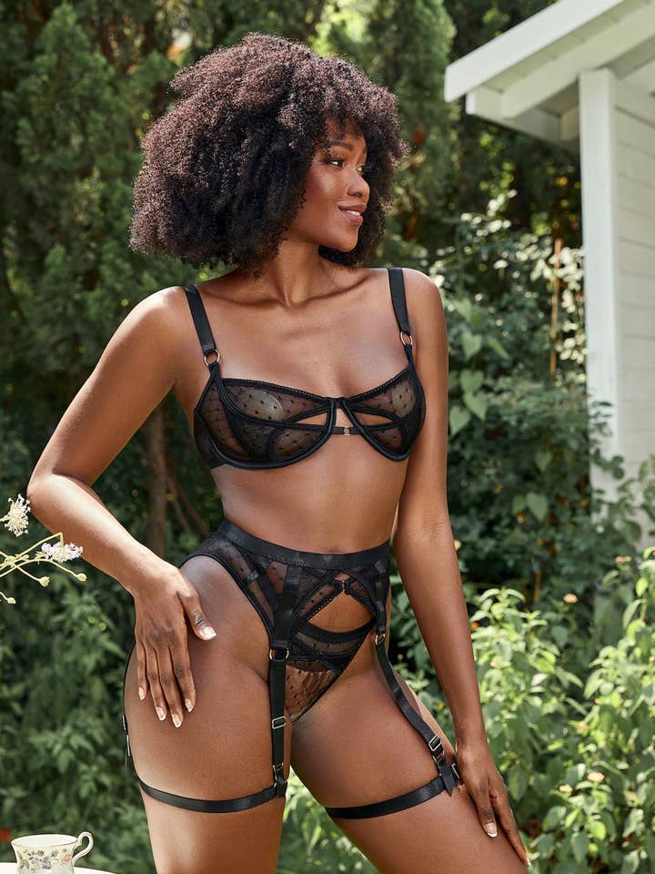 Please Me Three Piece Set for wholesale by Moxy Intimates