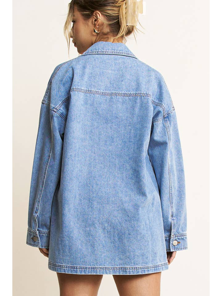 DENIM COOPER JACKET AND SKIRT SET - HQSET0087 for wholesale on Faire5