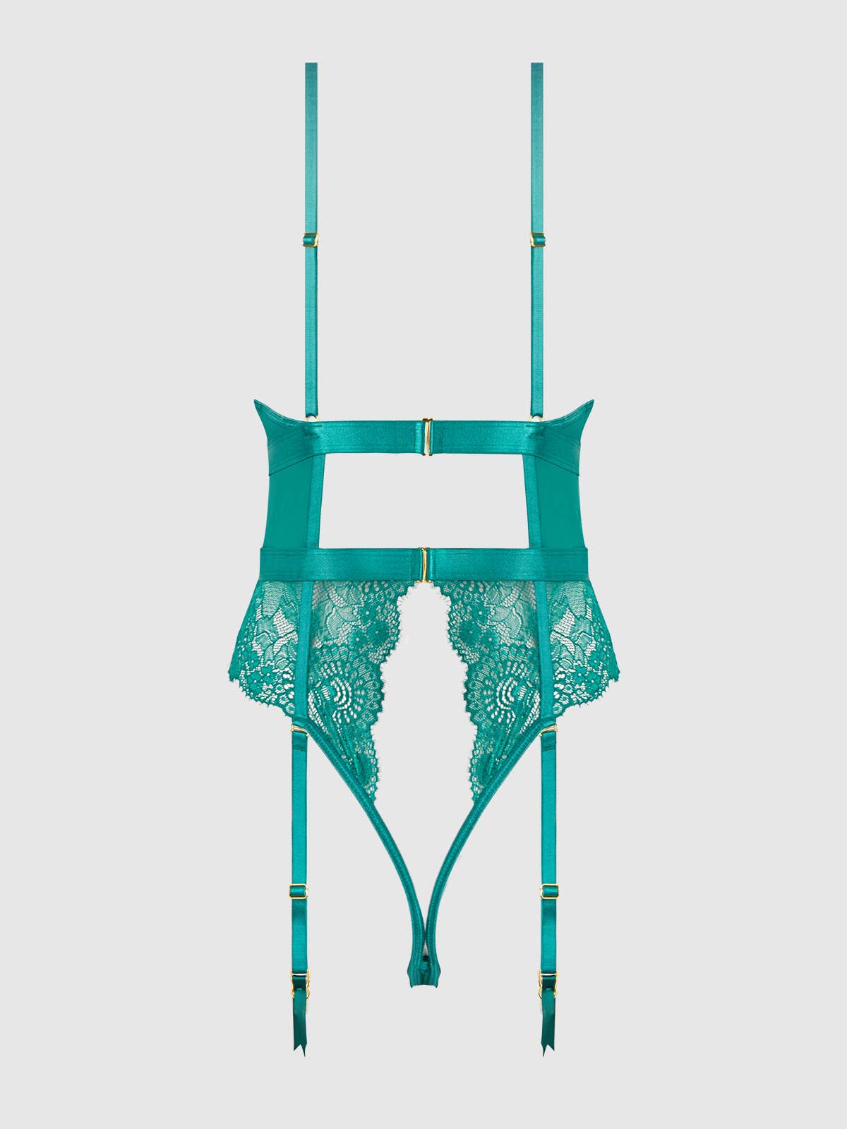 House of Desire - Wholesale Lingerie Bodysuit - Women's - HELENA LACE & SATIN WIRELESS & OPEN BACK TEDDY8