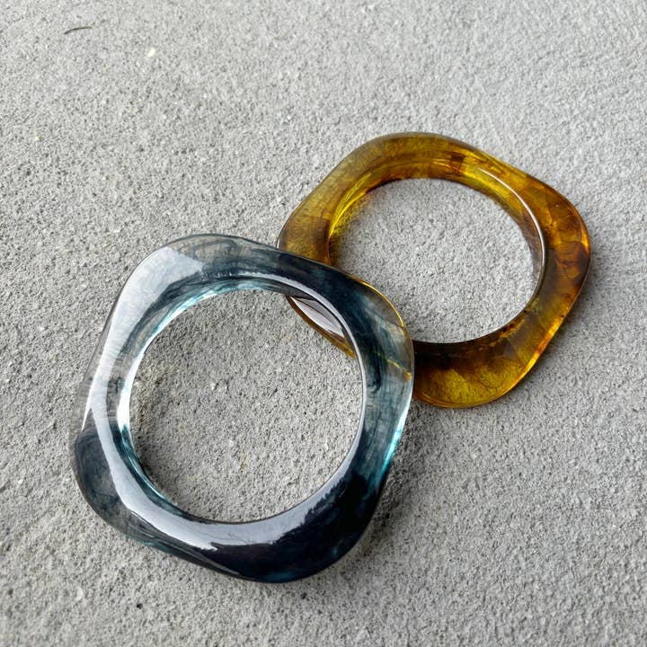 Angels Whisper Accessories - Wholesale Bangle bracelet - Organic Resin Bangle (2col)6