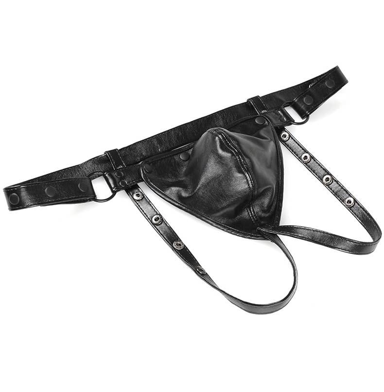 Sort Herrebukser i punkstil med læderundertræk for engroshandel på Faire1