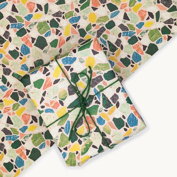 Terrazzo Presentpapper, Modellmakarpapper. Ljusrosa för wholesale av Hadley