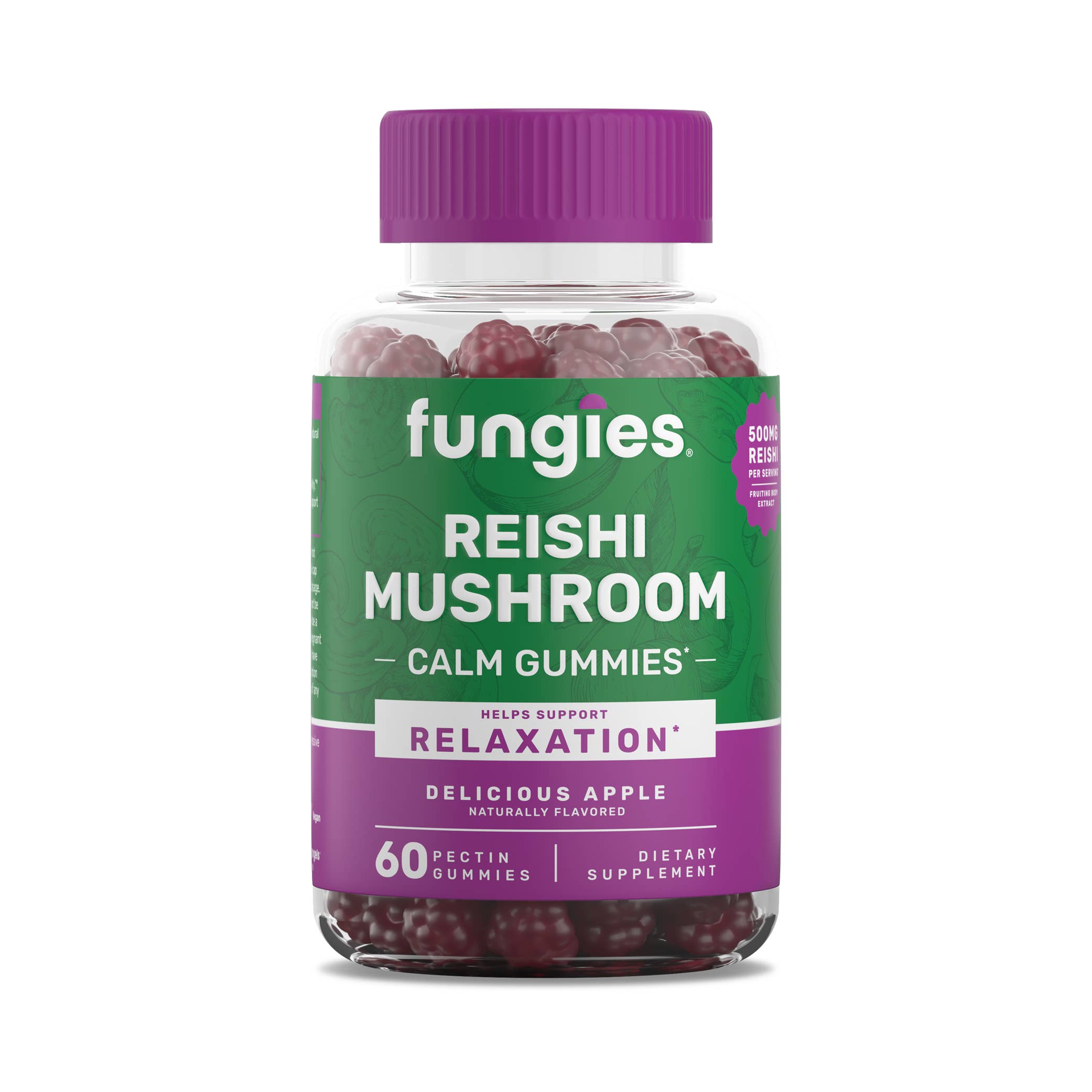 Fungies Mushroom Gummies – wholesale Oralt tillskott/Vitamin – Fungies Reishi-svamp Relaxationsgummies med äppelsmak