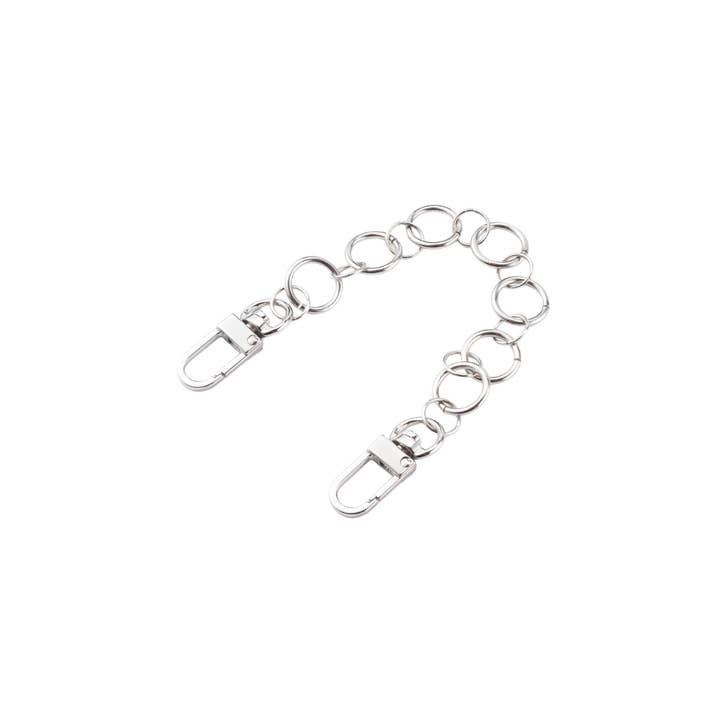Silver Circle Chain Bag Extender | Keychain & Purse Charm for wholesale by The Charm Bar Company
