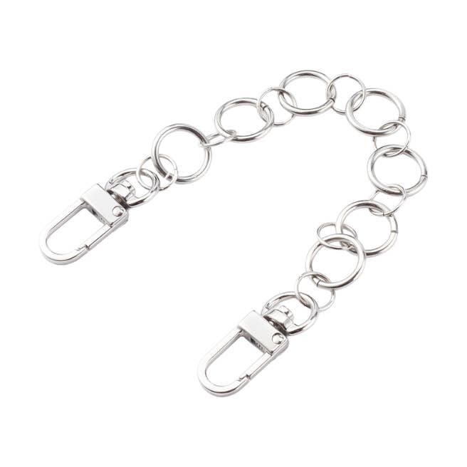 Silver Circle Chain Bag Extender | Keychain & Purse Charm for wholesale by The Charm Bar Company