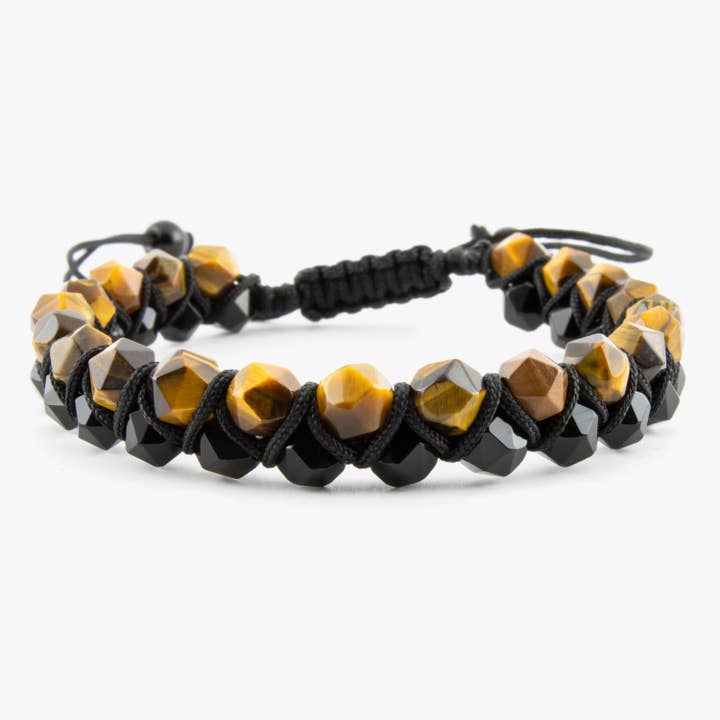 Handgjorda Tiger Eye och Onyx justerbart armband - Män för wholesale av Mana Gallery