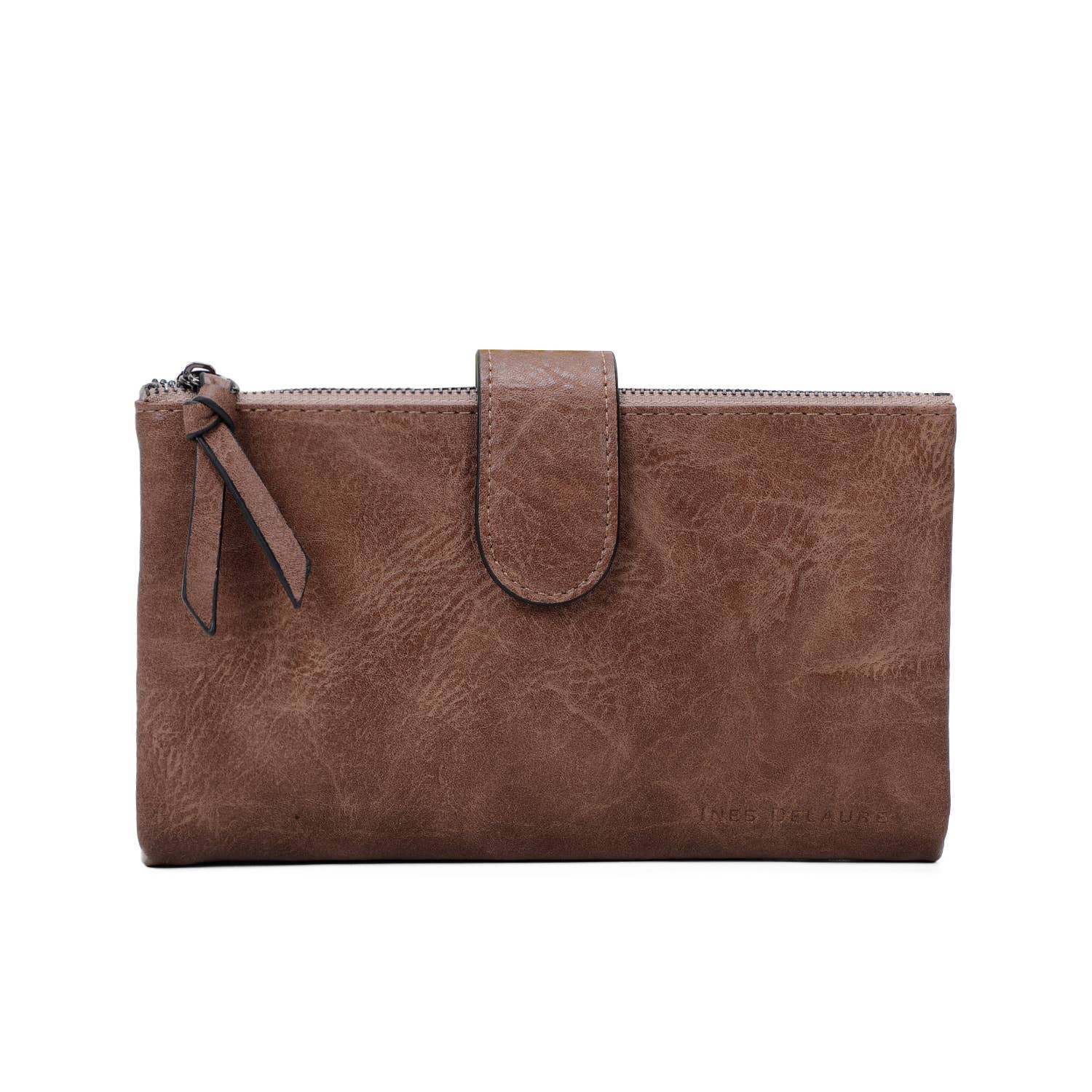 INES DELAURE – Großhandel Brieftasche – Damen – Geldbörse und Scheckbuchhalter aus weichem, mattem Material4