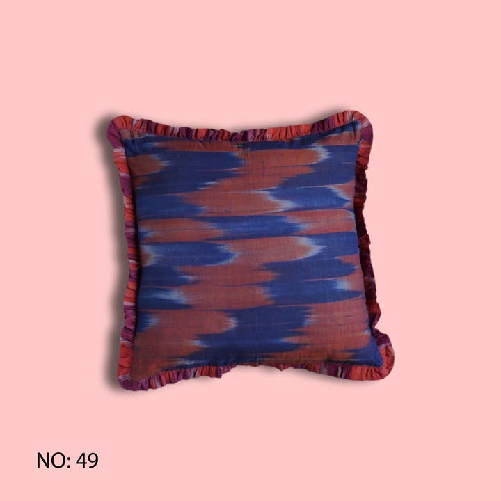 Annahmol - Wholesale Throw Pillow Cover - One of a Kind Vintage Kantha & Ikat Pillow 226