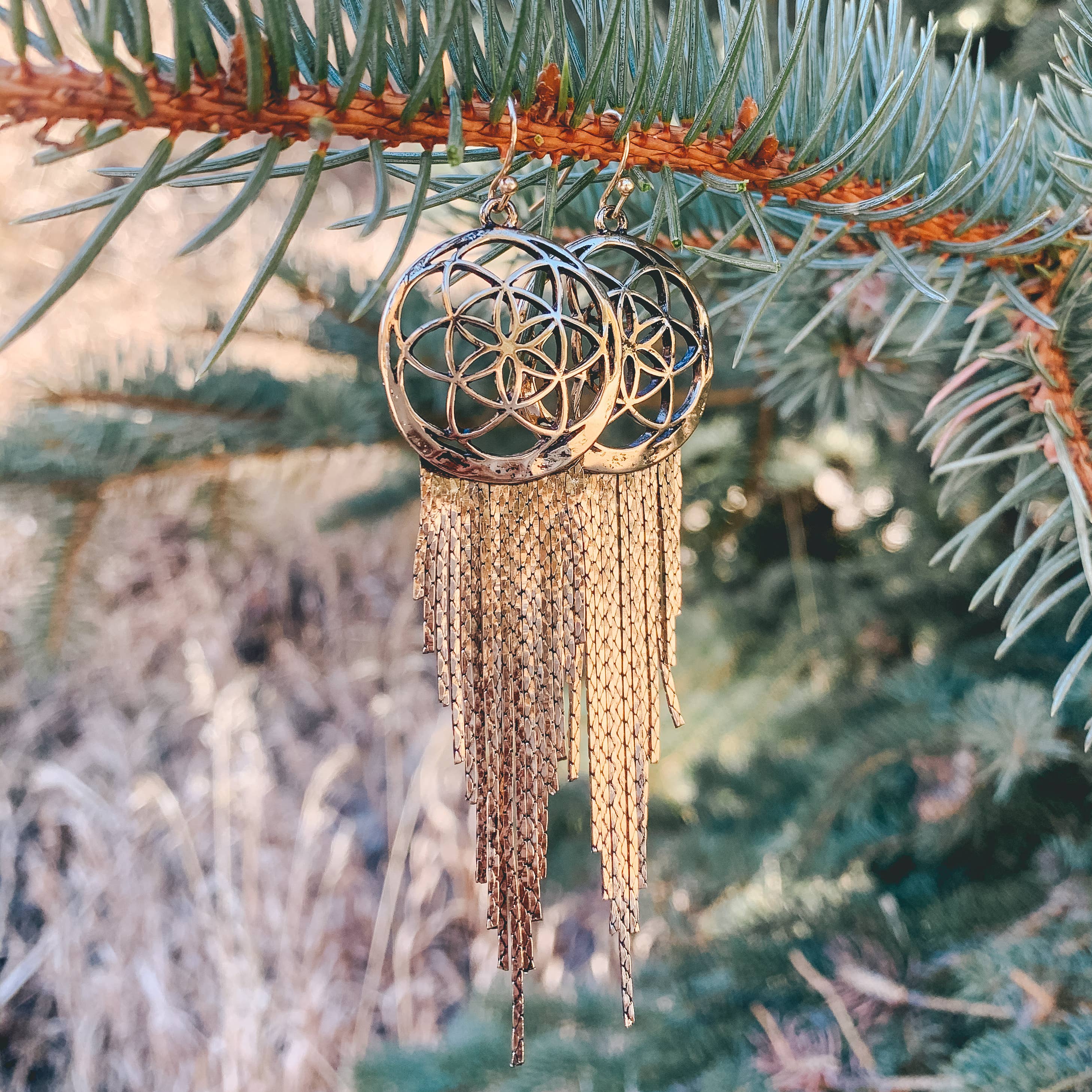 Hiouchi Jewels | Rose & Bolt Grateful Dead Jewelry - Wholesale Dangle Earrings - Dreamer Earring | Gold2