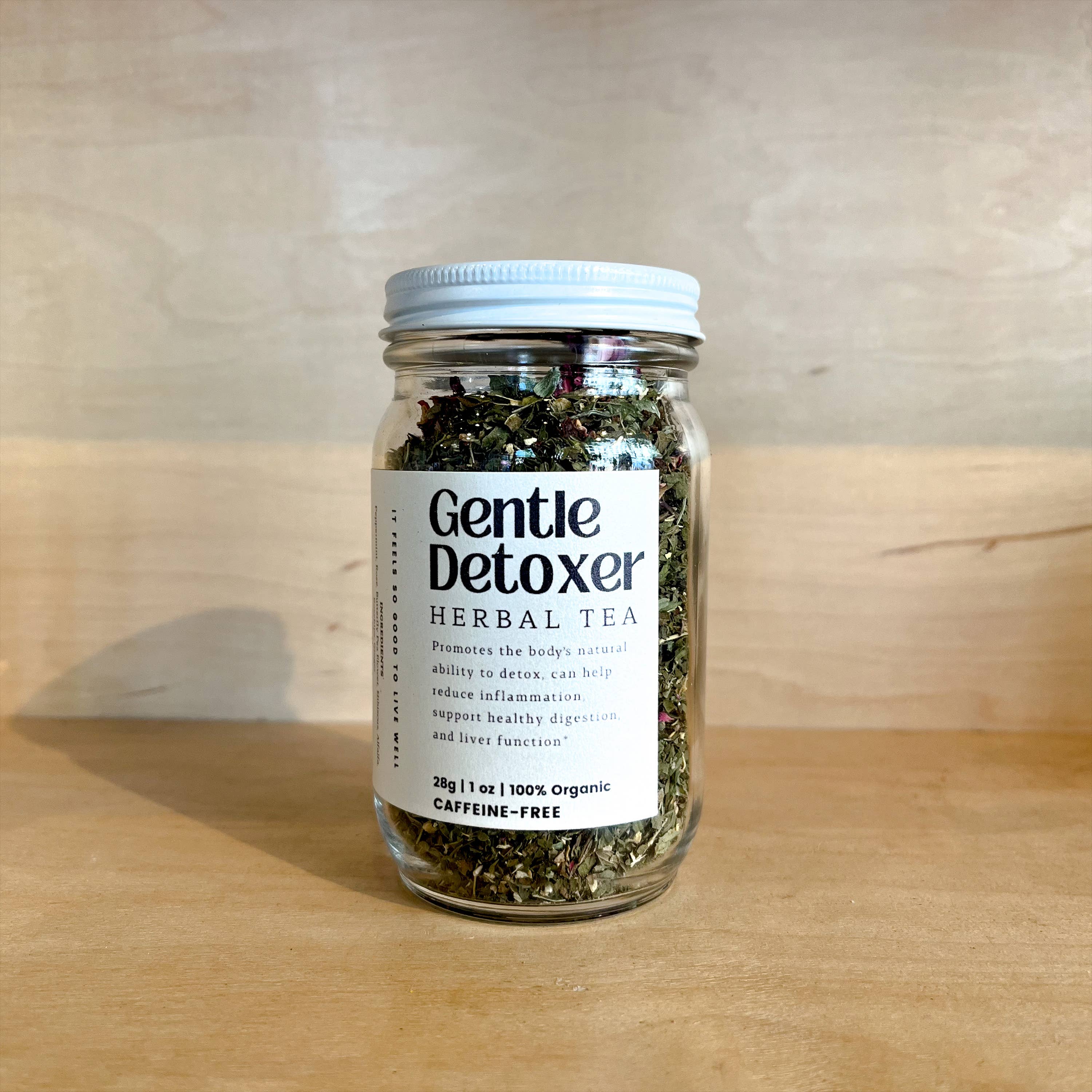 Daily Ritual Apothecary - Wholesale Loose Tea - Gentle Detoxer Loose Leaf Herbal Tea | Glass Jar2