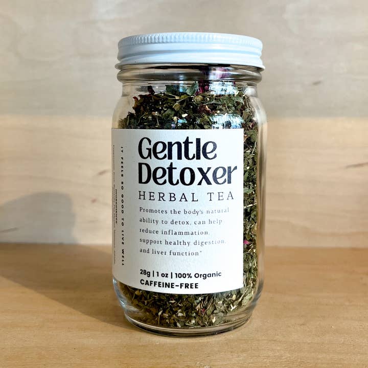 Daily Ritual Apothecary - Wholesale Loose tea - Gentle Detoxer Loose Leaf Herbal Tea | Glass Jar2