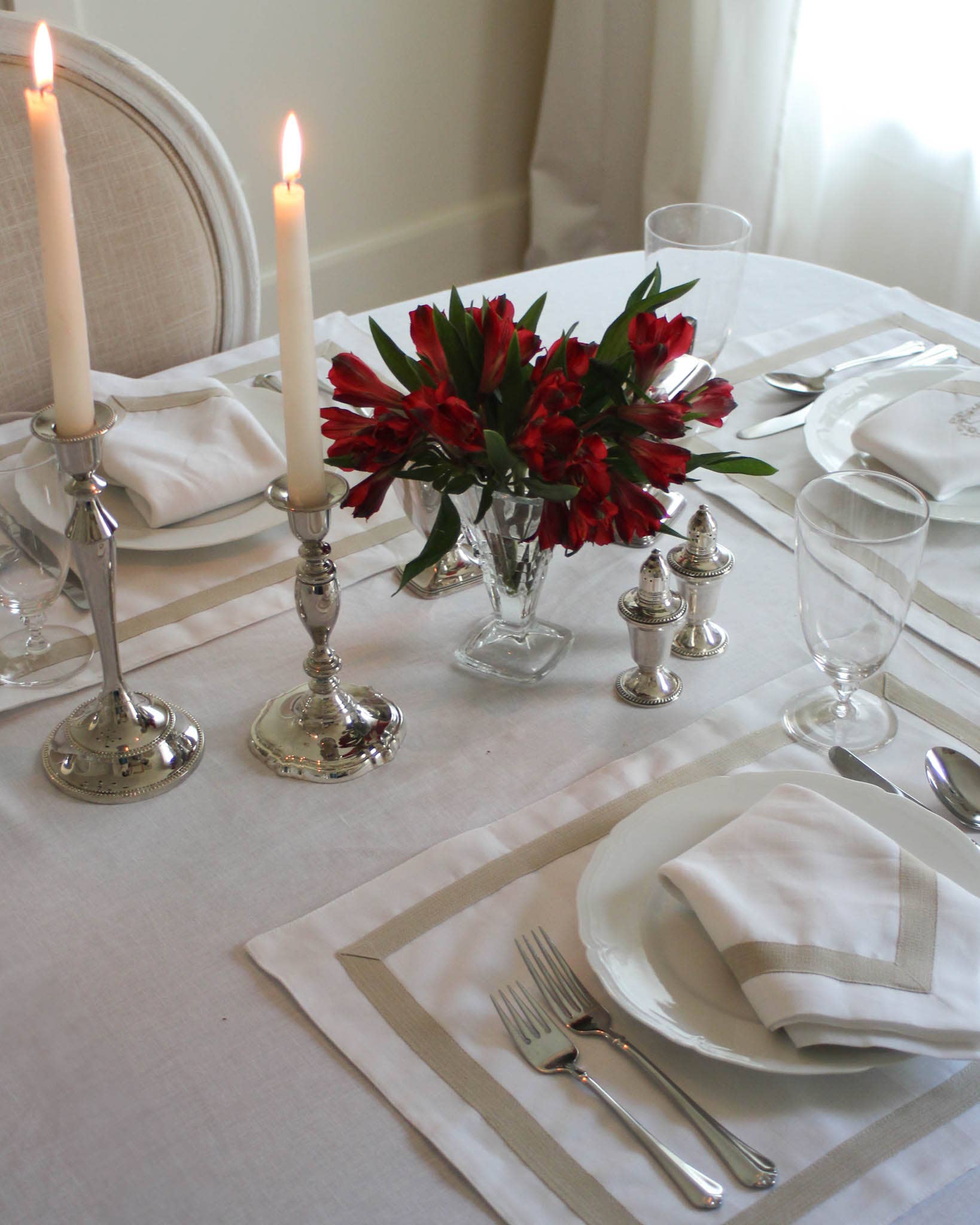 Bianco e naturale Tovaglia in lino e cotone bianco in vendita all'ingrosso su Faire5