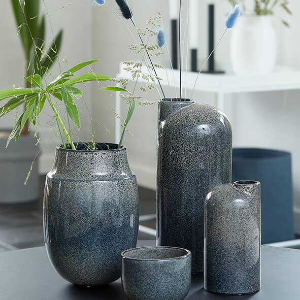 Lübech Living – Engroshandel Skål – Andrea keramikskål i mørkeblå sten1