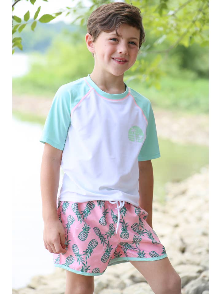 Blueberry Bay – Großhandel Badeshorts – Kinder – Coral Breeze Badeshorts4