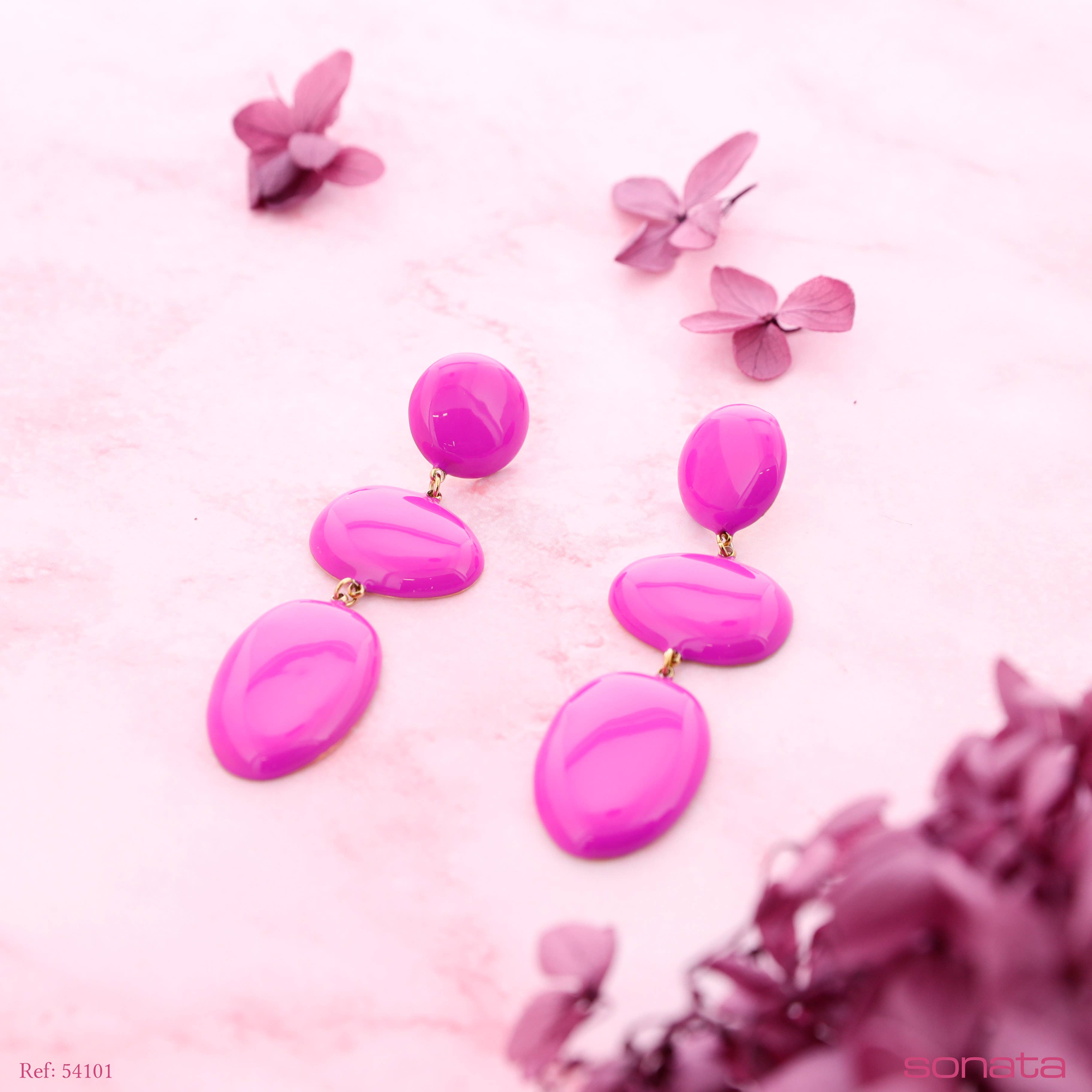 Sonata – Engroshandel Hængeøreringe og creoløreringe – Emaljerede øreringe i geometriske former af stål7