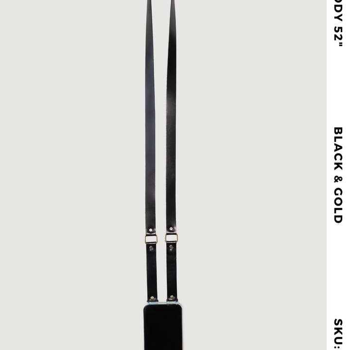 Clutch Creations - Wholesale Phonecase Strap - Black Leather Detachable Cross-Body Phone Strap1