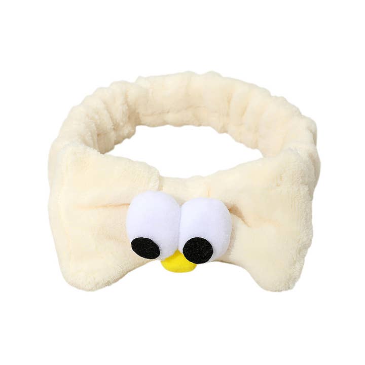 Sensibling Corp. – Großhandel Spa-Stirnband – 12 Stück - Süße Cartoon-Augen Akzent Weiche Stretch Plüsch Schleifenstirnbänder3