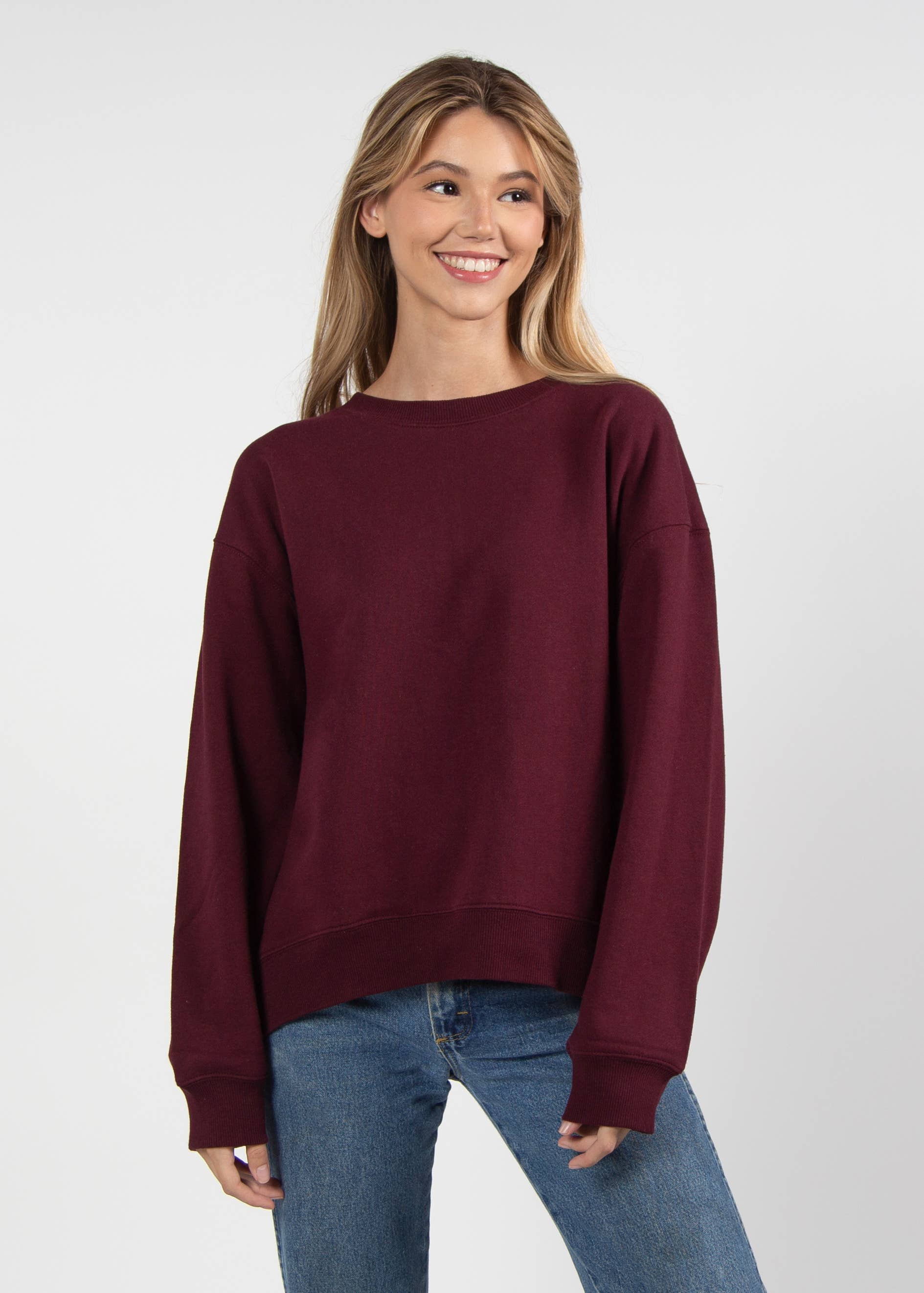 chicka-d - Wholesale Sweatshirt - Women's - Old School Crew, All Colors3