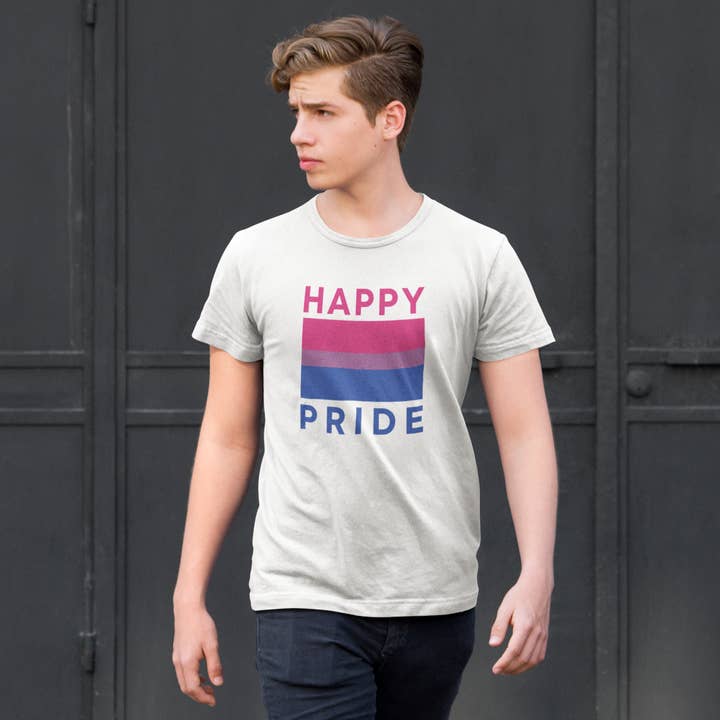 PrideMajic – wholesale T-shirts med screentryck – Unisex – Glad Bisexuell Pride T-shirt, Bi Tee, Pride skjortor, Pride