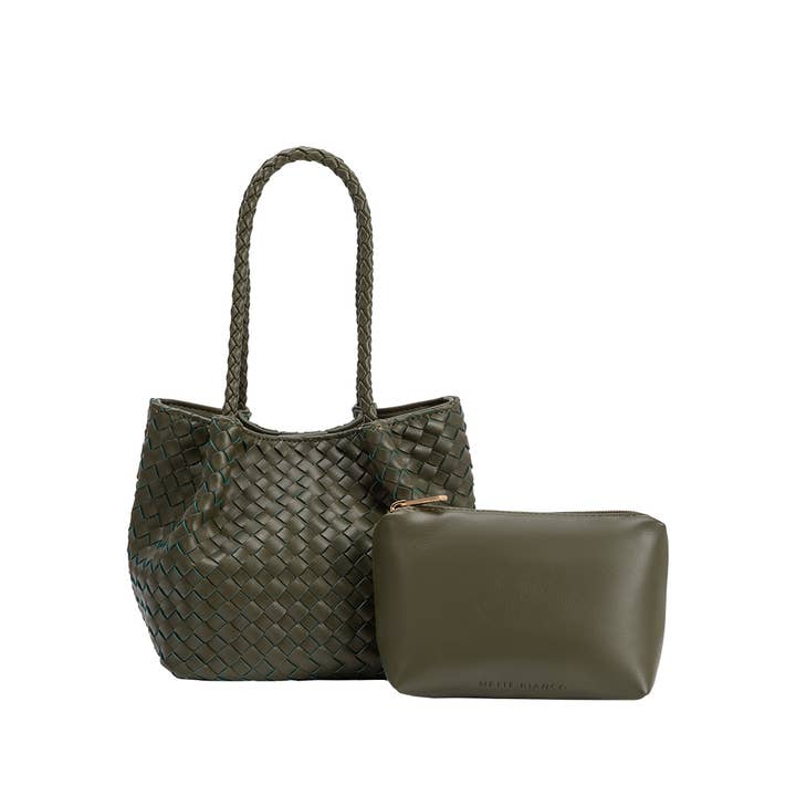 Melie Bianco - Wholesale Top Handle Bag - Women's - Anahi Olive Recycled Vegan Top Handle Bag