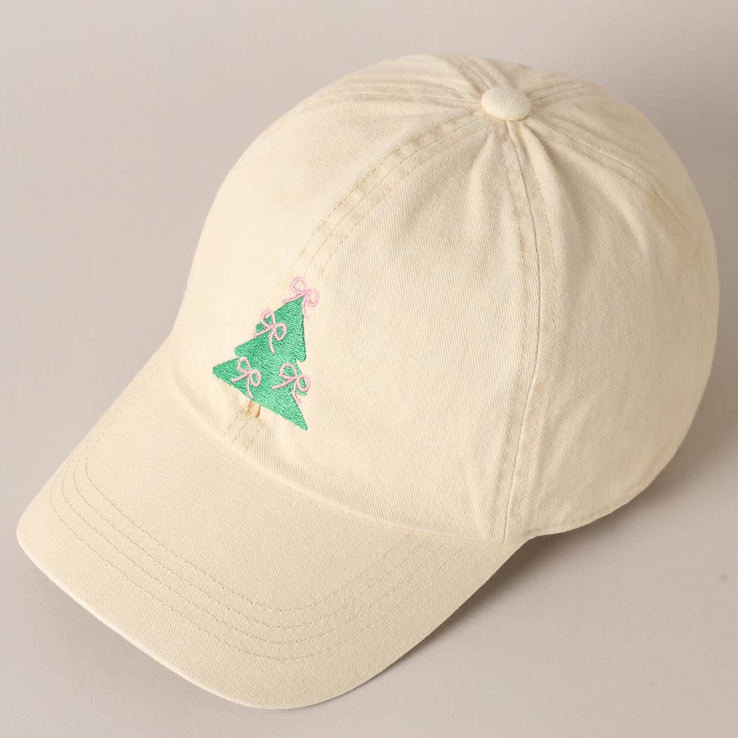 Fashion City - Wholesale Baseball Cap - Women's - Christmas Tree Embroidery Baseball Cap3