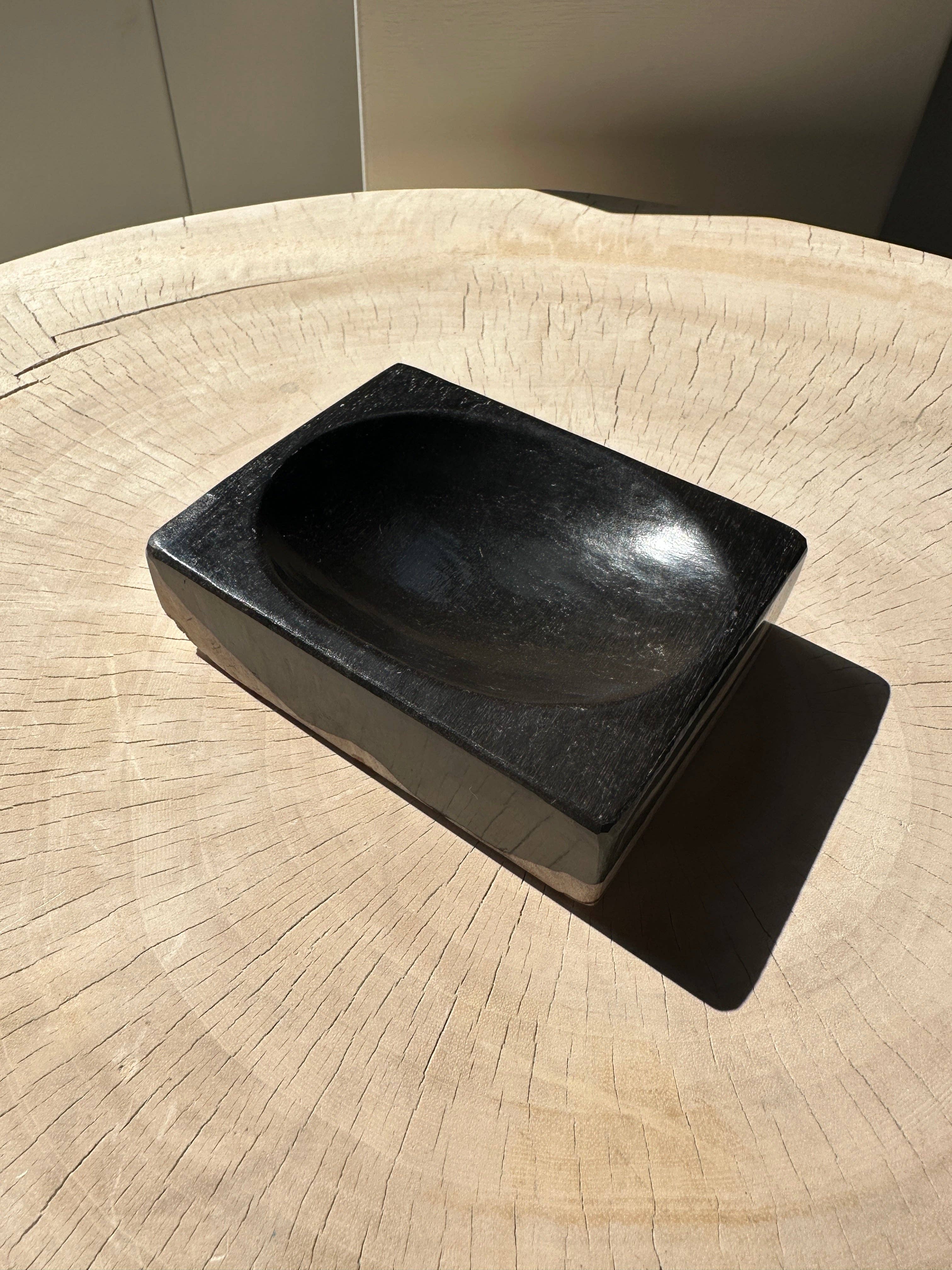 Office Objets - Wholesale Bath Soap Dish - Petrified wood soap dish with white underside43