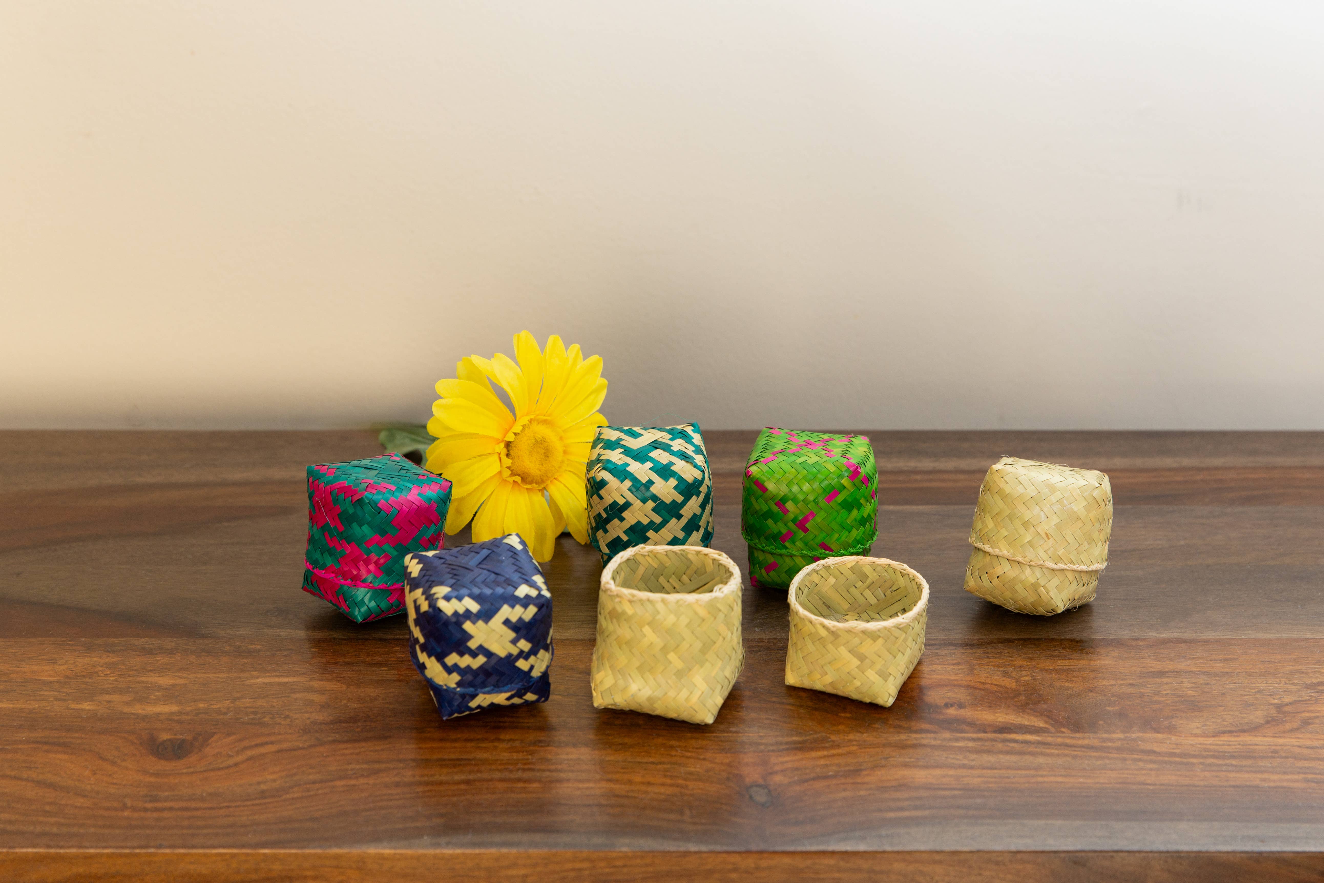 Gitzell FairTrade – wholesale Myntväska - Dam – Fickor, palmblad små - set om 66