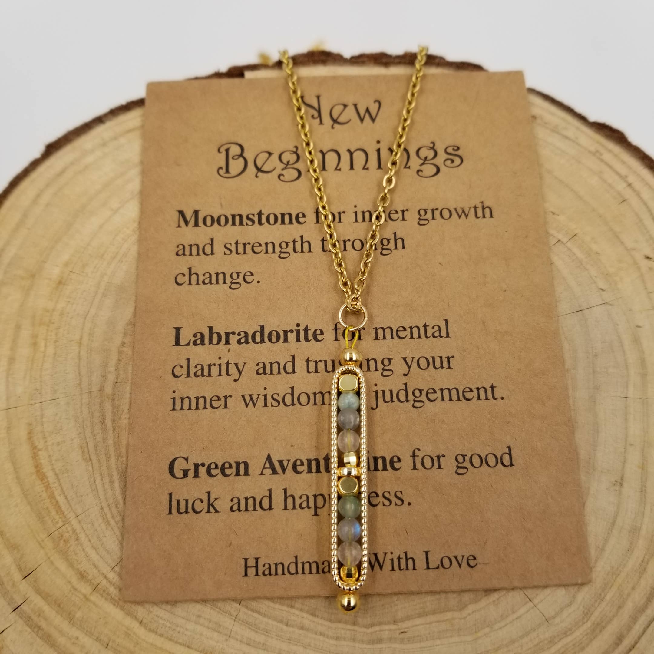 CHAKRA JEWELRY – wholesale Hänge-/berlockhalsband – Halsband med önskesten i naturlig sten och kort5