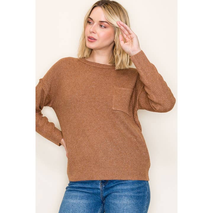 STACCATO – Großhandel Strickpullover – Damen – RUNDHALS-WAFFELPULLOVER-SWEATER6