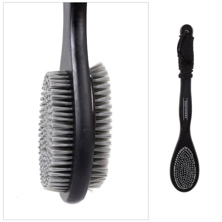 Bodico Wooden Body Bath Brush - Black Wood with Hangtag for wholesale by Bodico