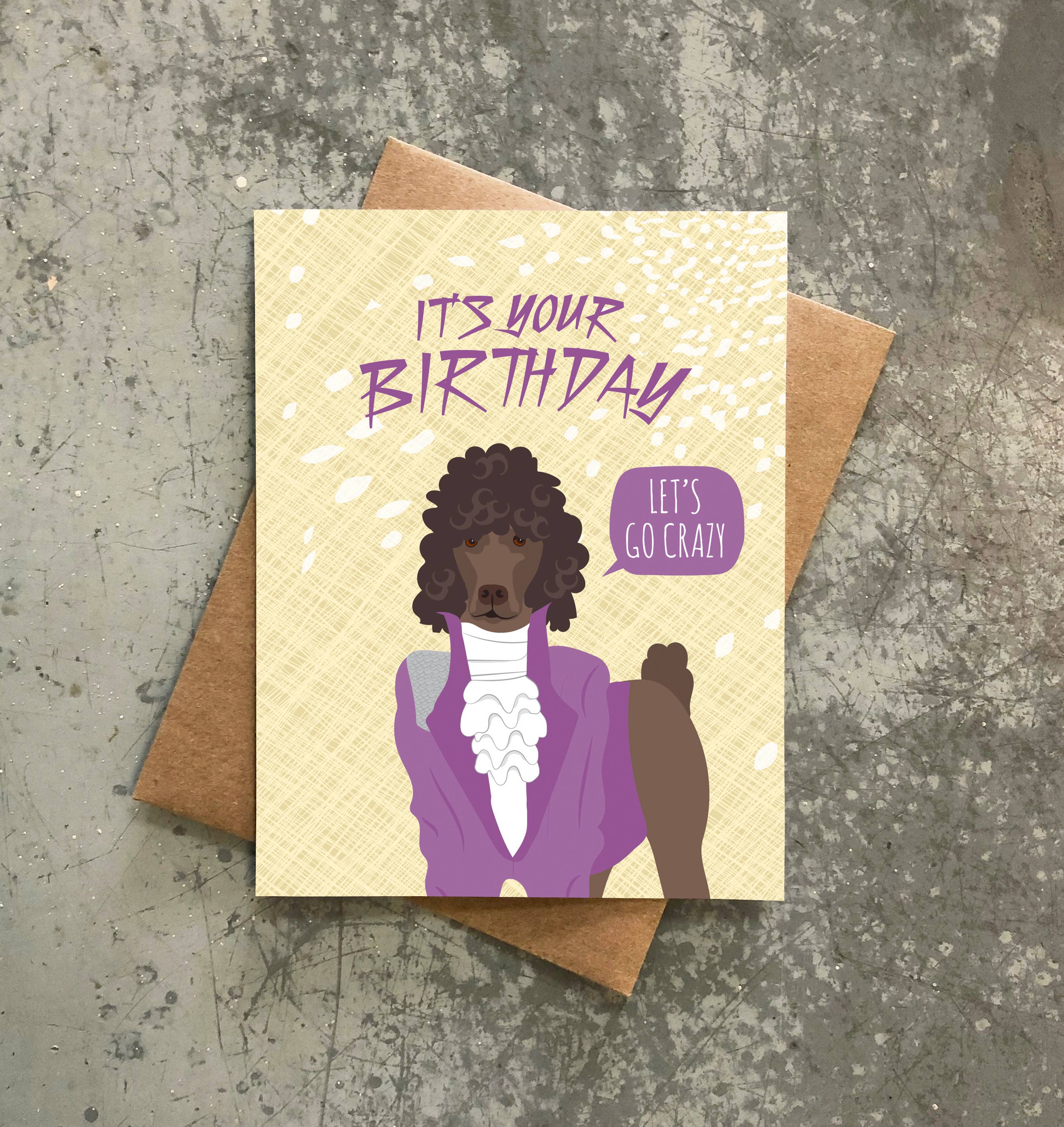 Modern Printed Matter - Wholesale Birthday Card - Prince Poodle Birthday Card1