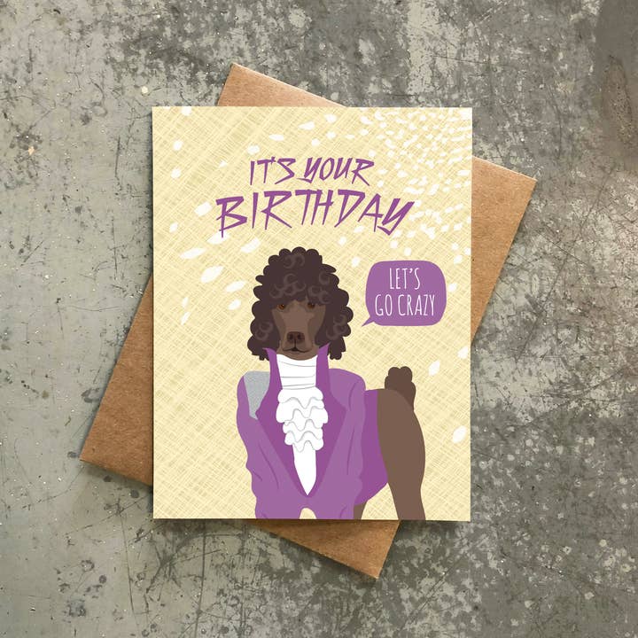 Modern Printed Matter - Wholesale Birthday Card - Prince Poodle Birthday Card1