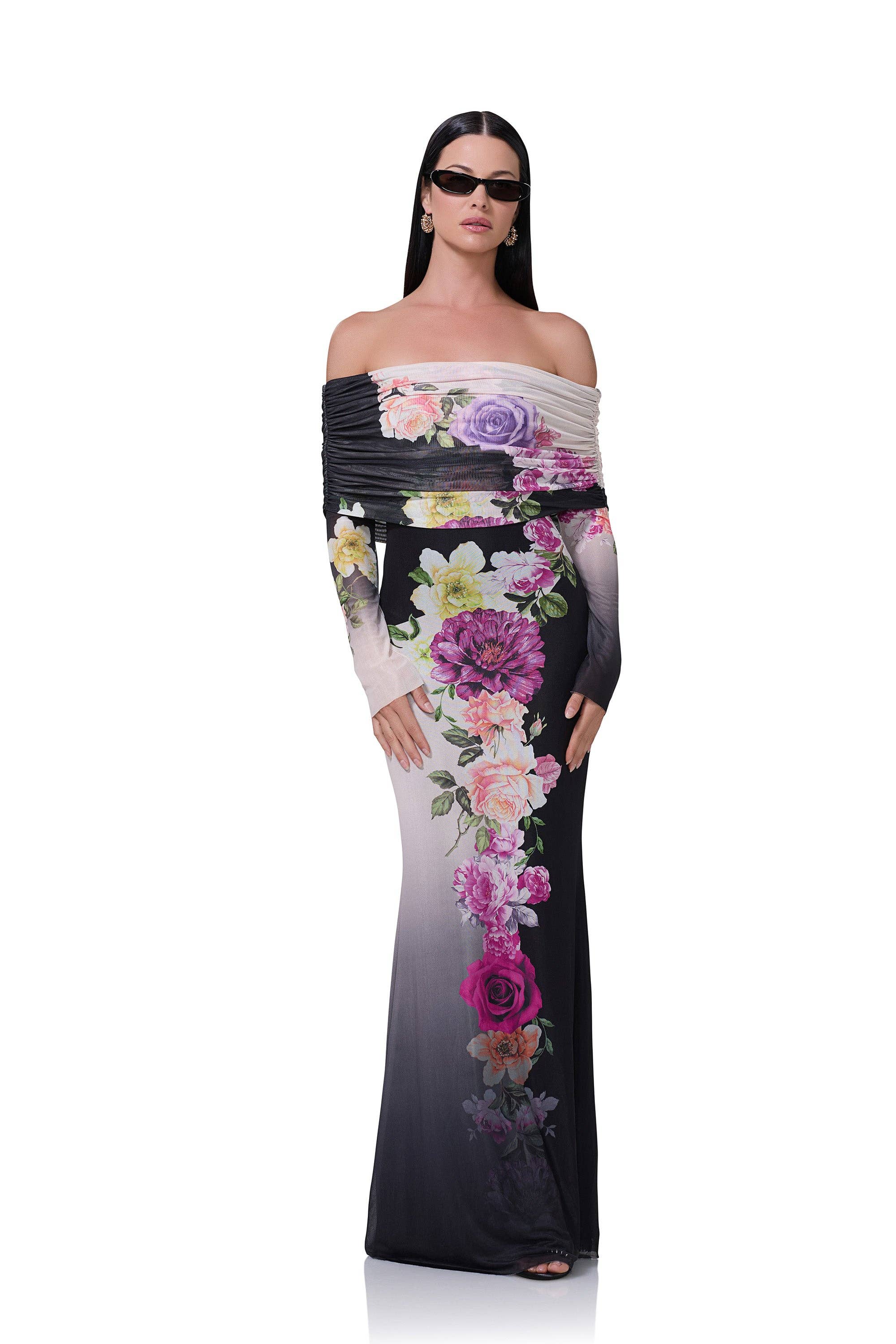 Colorblock Floral Thelma Maxi-jurk - Colorblock Floral voor groothandel op Faire