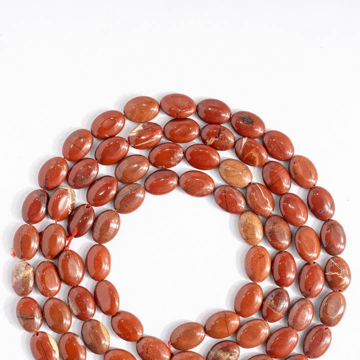 Soothing Crystals Beads - Wholesale Beads - Oval Gemstone Beads | Red Jasper | Crystal Oval Beads2