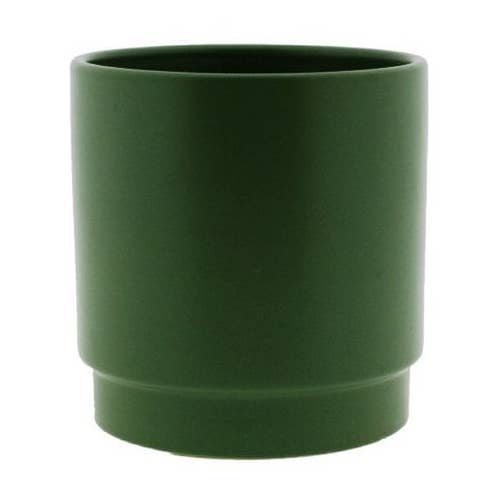 Sense pot matt olive L for wholesale by Ceramics Limburg
