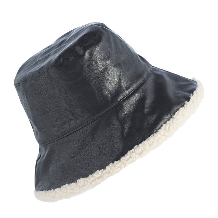 MARTA BUCKET HAT, BLACK for wholesale by Shiraleah