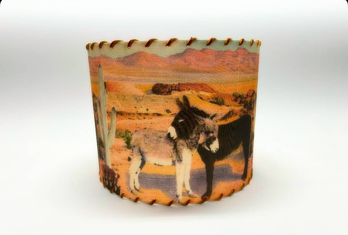 Red Dirt Ranch Clothing Company - Wholesale Lamp Shade - Lampshade Two Burros 14-inch Large2