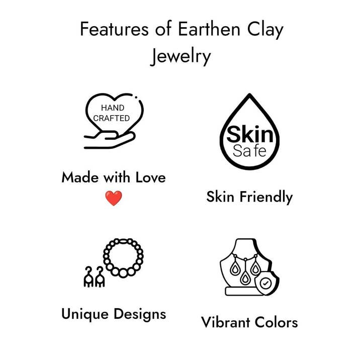 House of Kraft Jewelry & Accessories - Wholesale Jewelry Set - Egyptian Jewelry Set | Clay Jewelry | Red Pyramid Jewelry8