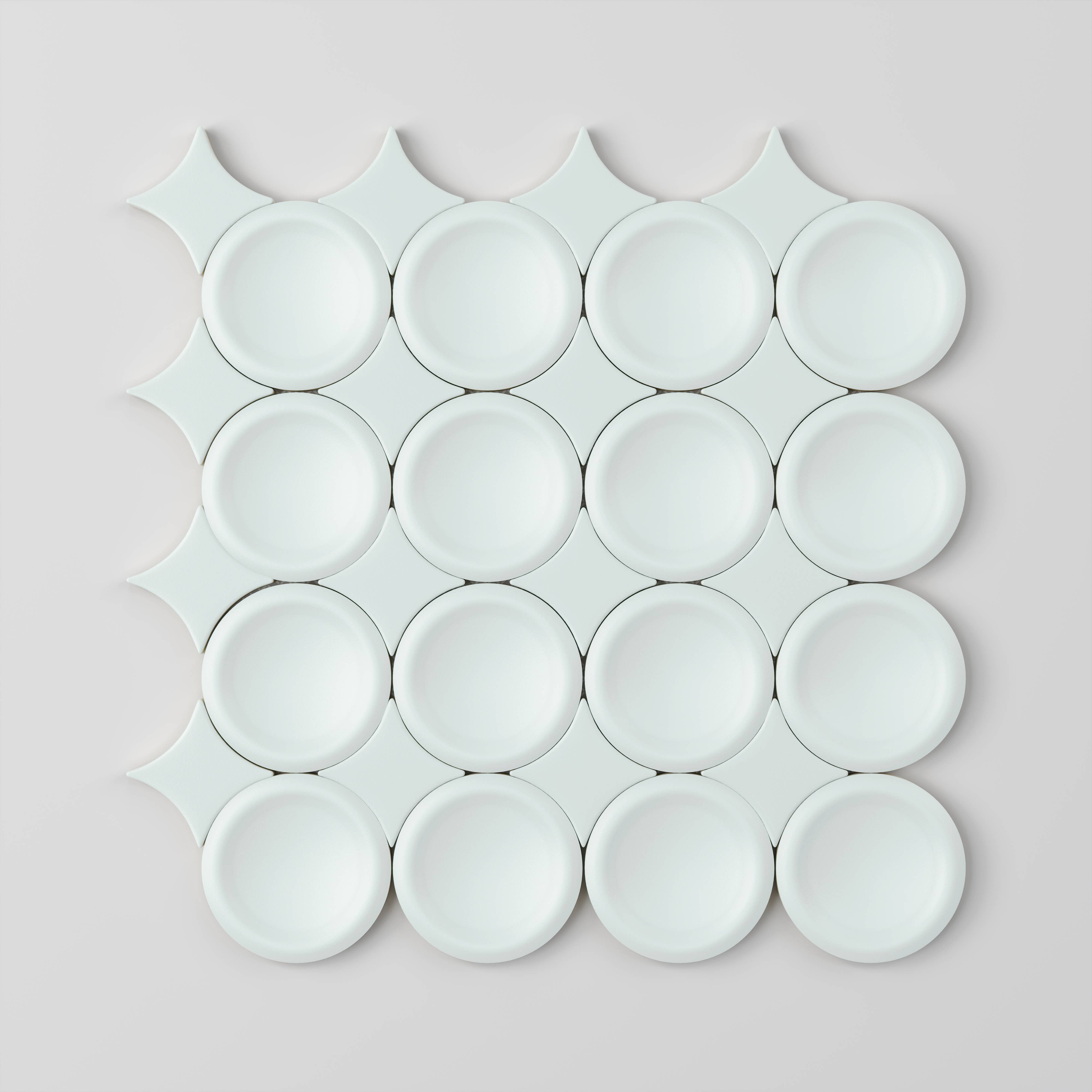 Thomas Avenue Ceramics - Wholesale Wall Tile - 12"x12" Ceramic Circular Mosaic Tile1