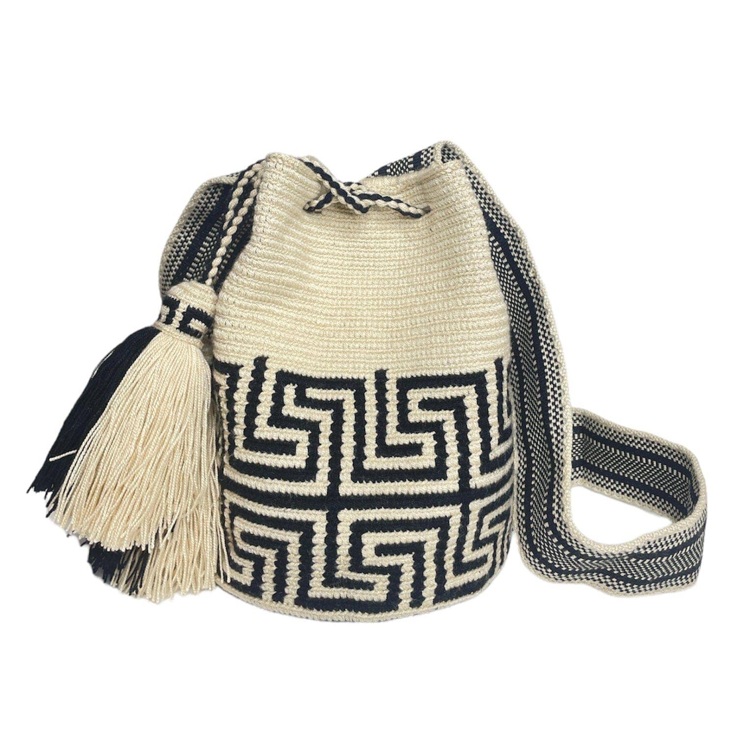 Colorful 4U - Wholesale Crossbody Bag - Women's - Aztec Crochet Bags | Neutral Boho Bags - M5